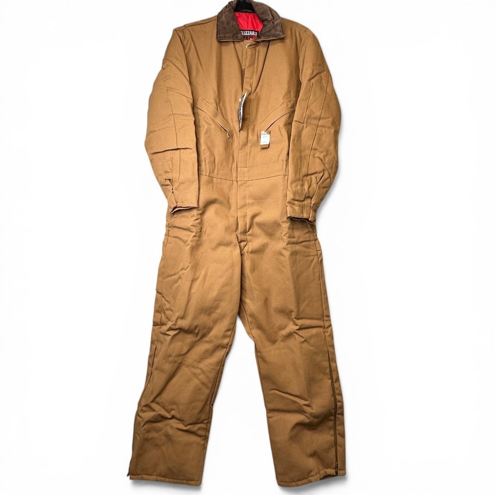 Walls Blizzard Pruf Plano Insulated Duck Work Coverall Men L Short Insulated NEW